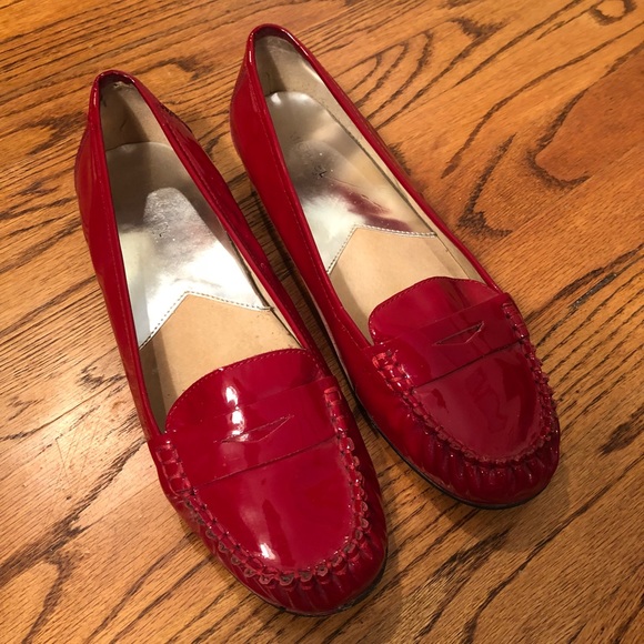 michael kors patent leather loafers